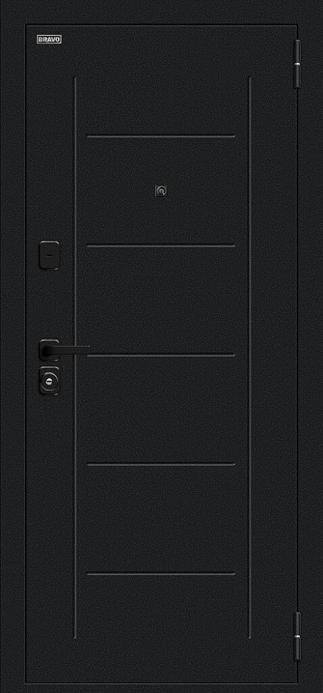 Дверь Борн/SBlack Букле черное/Riviera Ice BR6184