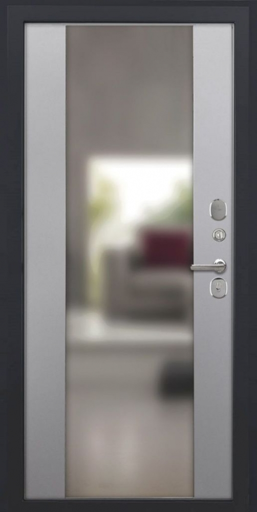 Товар Дверь ДвериПРО Квадро Алиса (16мм, ПВХ Софт грей, зеркало) DPRO222031