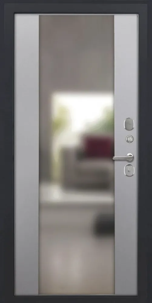 Товар Дверь ДвериПРО Модель L-46 Алиса (16мм, ПВХ софт грей, зеркало) DPRO220482